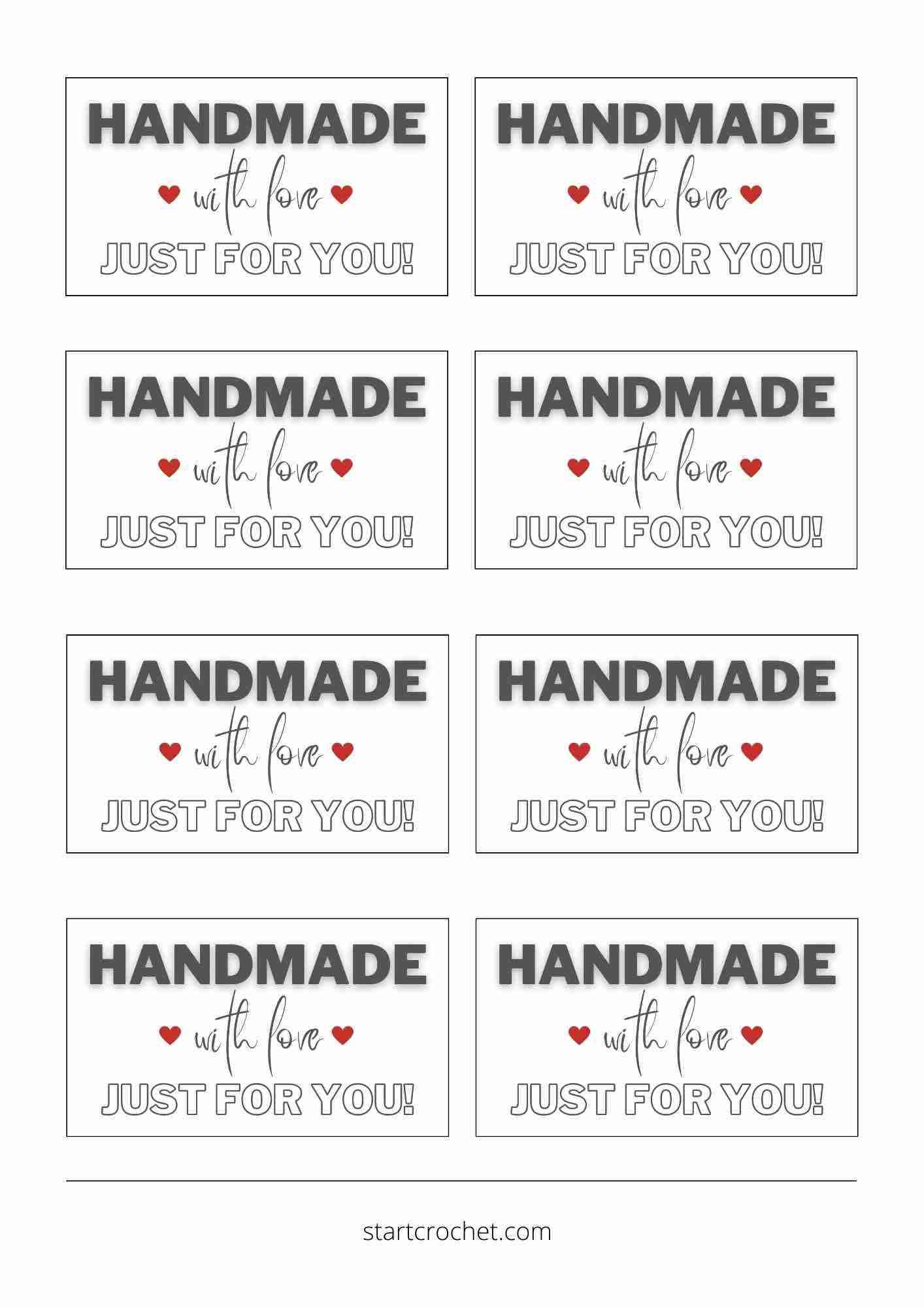 handmade free printable gift tags printable