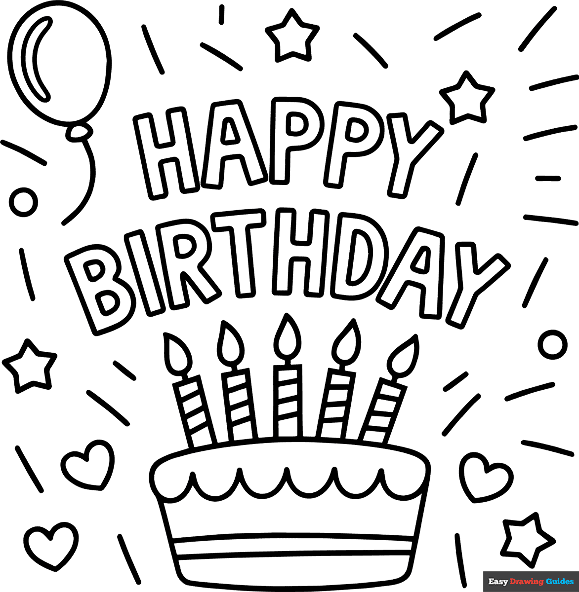 printable birthday cards free to color