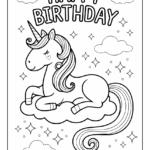 Happy Birthday Coloring Pages 25 Free Printable PDF