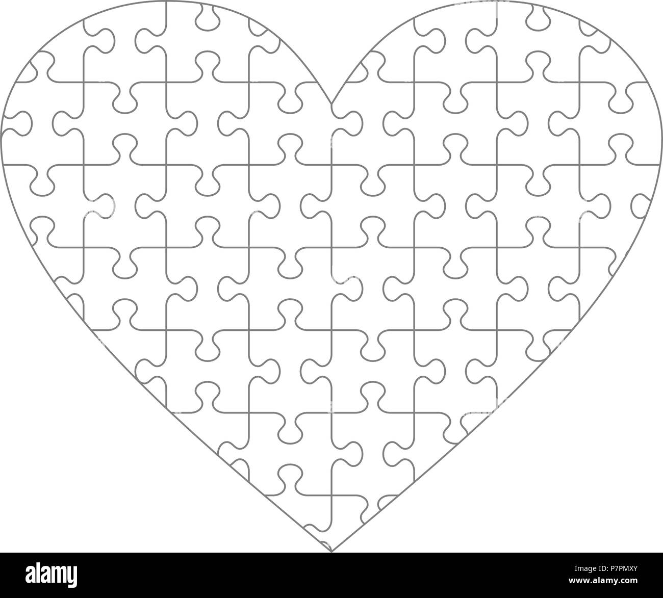 Heart Shaped Puzzle Black And White Stock Photos Images Alamy