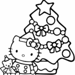 Hello Kitty Christmas Coloring Page Free Printable Coloring Pages