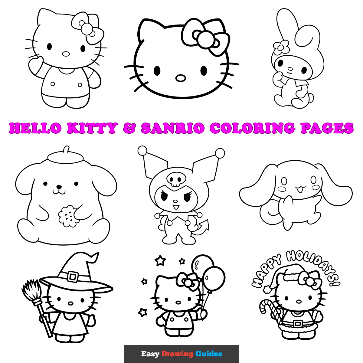 free coloring hello kitty printable