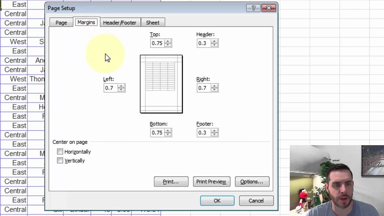 How To Center Worksheets Both Horizontally And Vertically In Excel YouTube