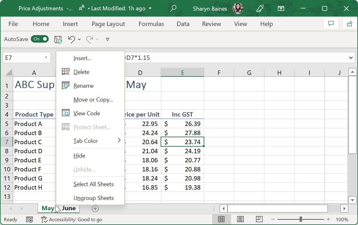 copy excel worksheet to another workbook