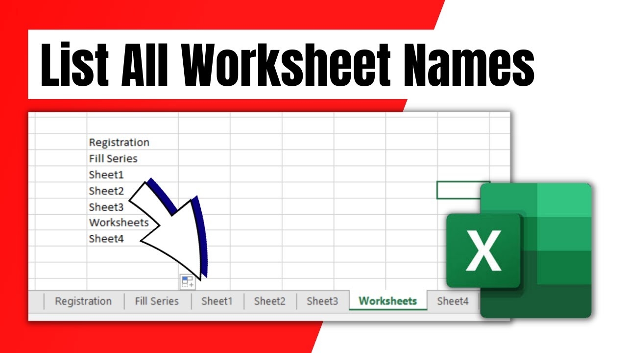 How To Get A List Of All Worksheet Names In Excel YouTube