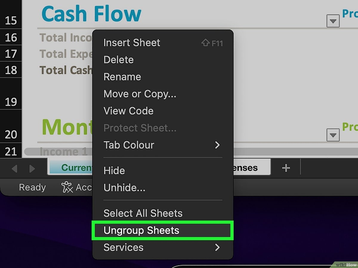 ungroup worksheets in excel ungroup worksheets in excel