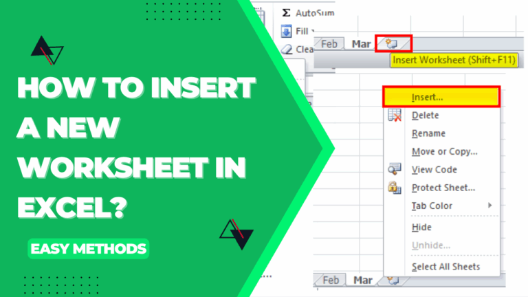 How To Insert A New Worksheet In Excel Easy Methods Earn Excel Worksheets Library