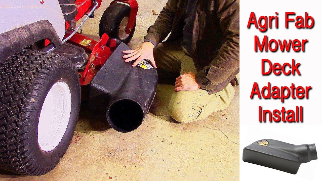 How To Install A Mower Deck Adapter Without A Template Agri Fab Mow N Vac EXmark Quest S 50 Inch YouTube