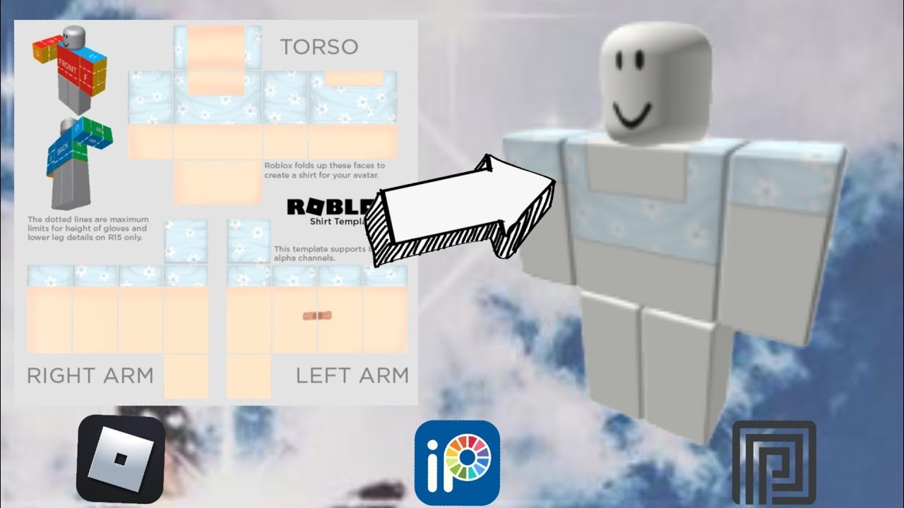 HOW To Make AESTHETIC Cropped Shirts In ROBLOX With Ibis Paint X In 2021 Mobile YouTube