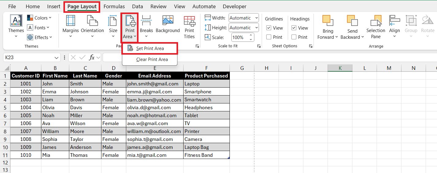 How To Print An Excel Spreadsheet Step By Step Guide MyExcelOnline