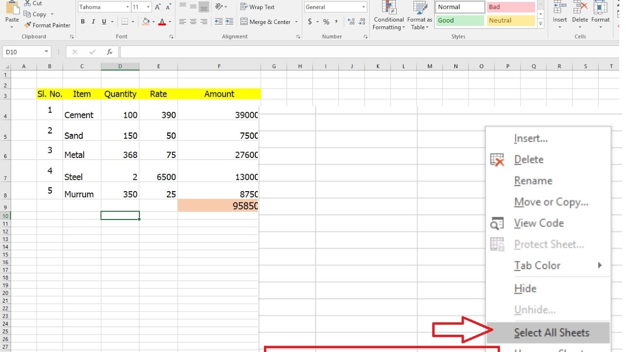 How To Select Edit All Excel Sheets At Once Same Time Easy YouTube