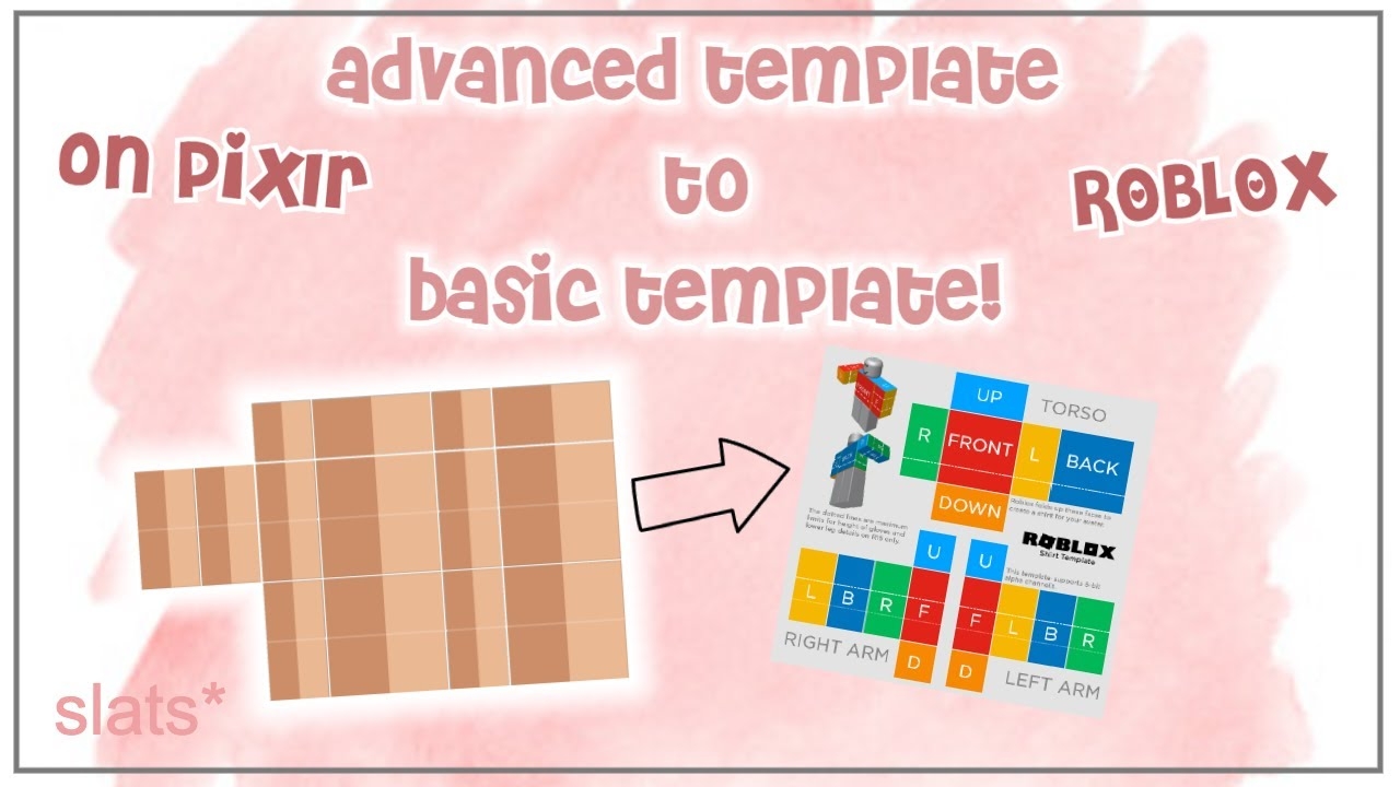 How To Transfer Designs From Advanced Template To Basic Template on Pixlr ROBLOX YouTube