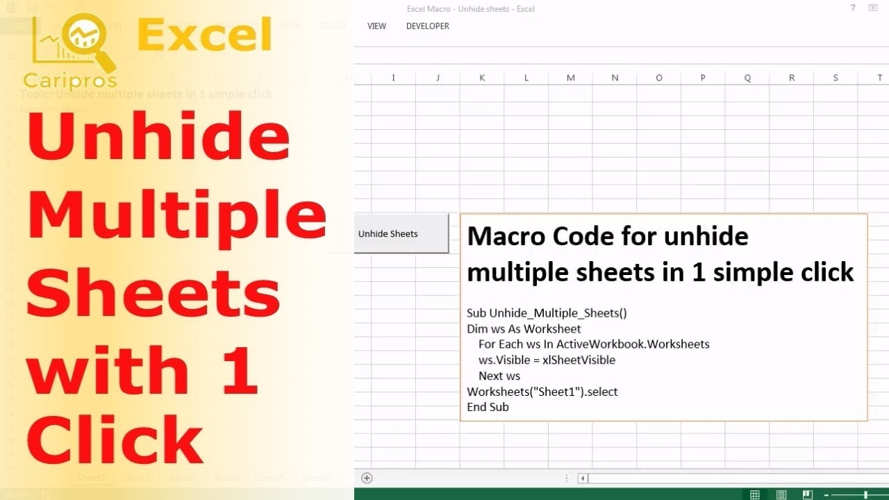 excel unhide worksheets