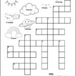 In The Sky Crossword Puzzle For Kids Tree Valley Academy