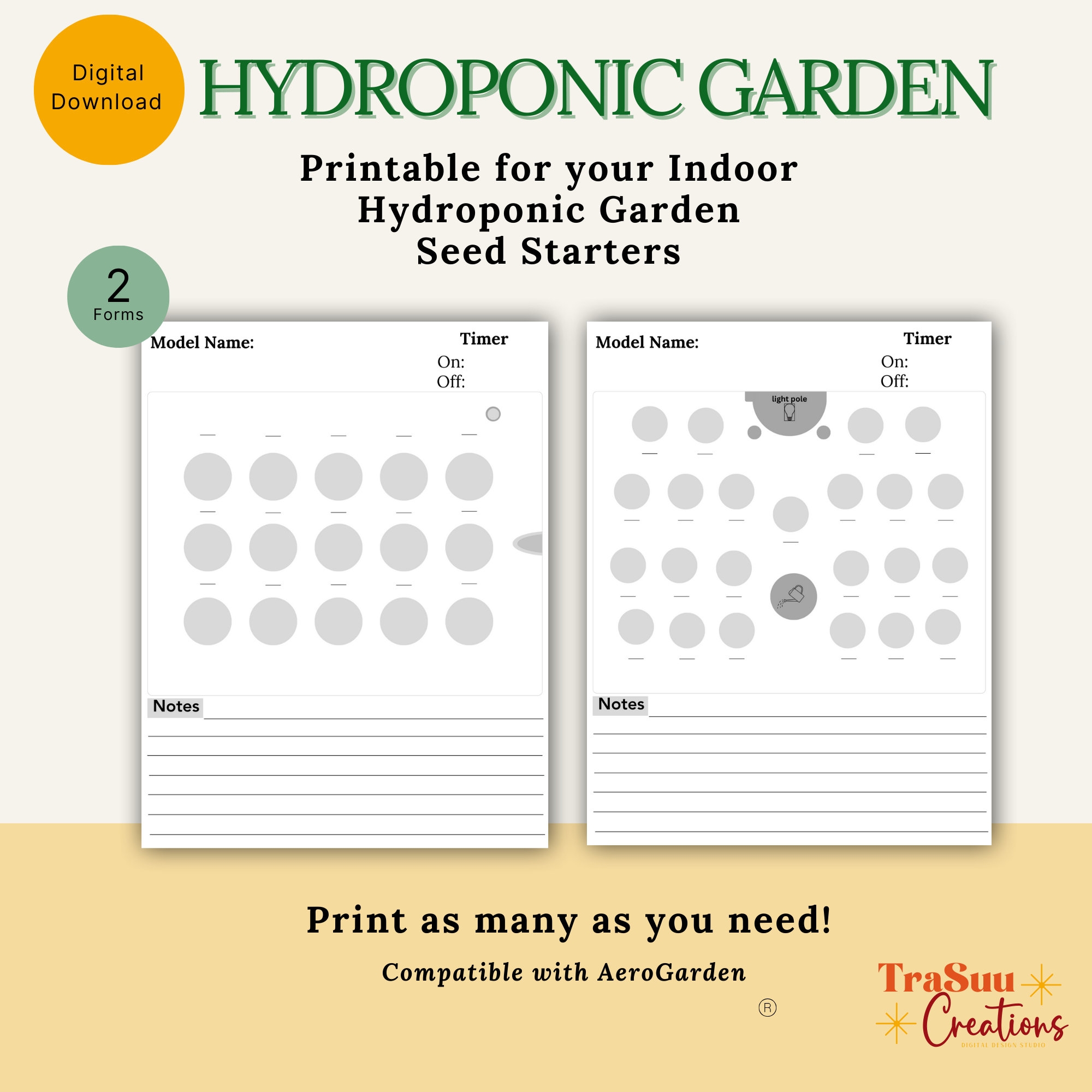 Indoor Garden Seed Starting Template Aerogarden Hydroponic Garden Seed Starter Inside Garden Etsy