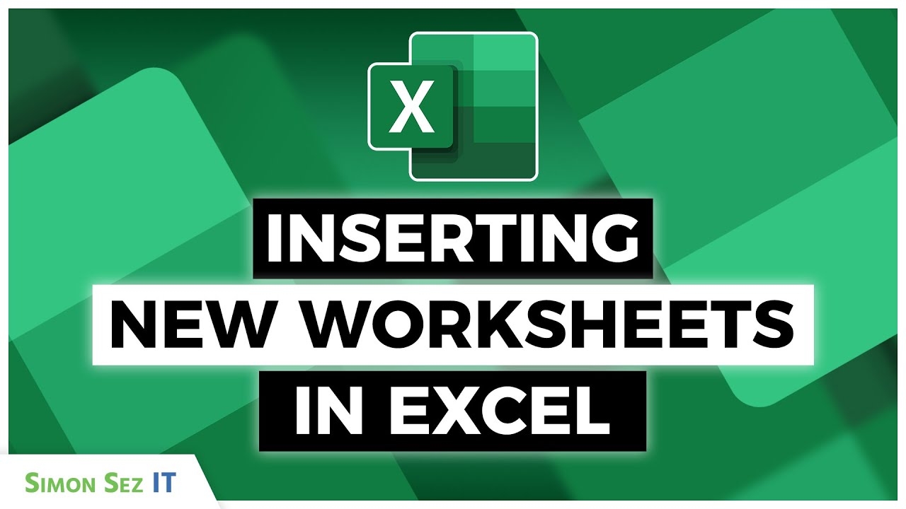 Inserting A New Worksheet In Microsoft Excel YouTube