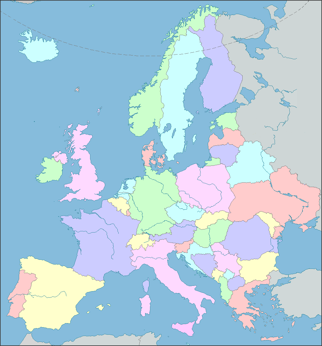 Interactive Map Of Europe Europe Map With Countries And Seas