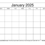 January 2025 Calendar Printable Templates More
