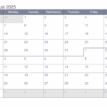 July And August 2025 Printable Calendar