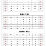 June To August 2025 Calendar Printable PDF Three Months Calendar