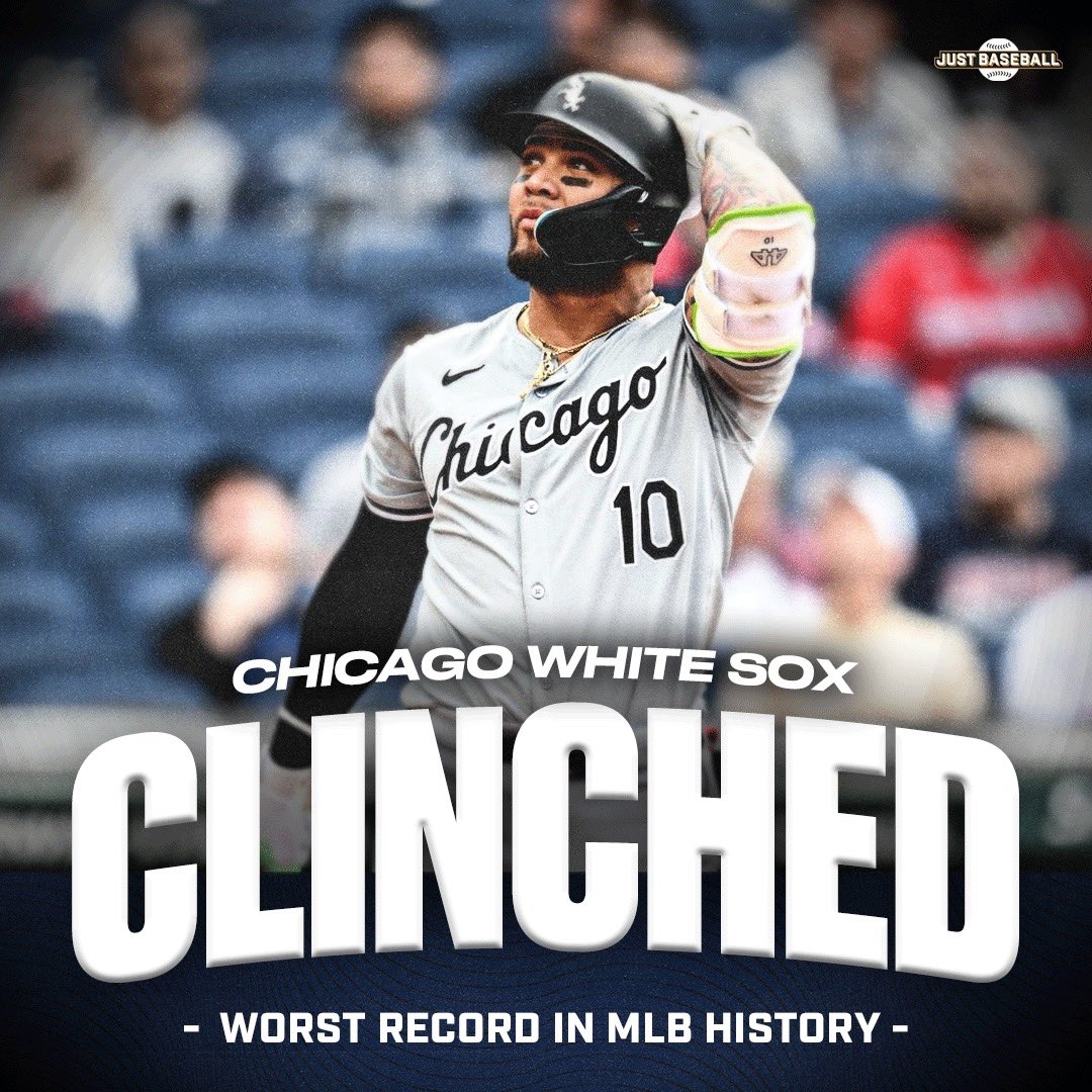 Just Baseball On X The 2024 White Sox Are Officially The Worst Team In Major League Baseball History Https t co RgGEW9kG0L X Just Baseball On X The 2024 White Sox Are Officially The Worst Team In Major League Baseball History Https t co RgGEW9kG0L X
