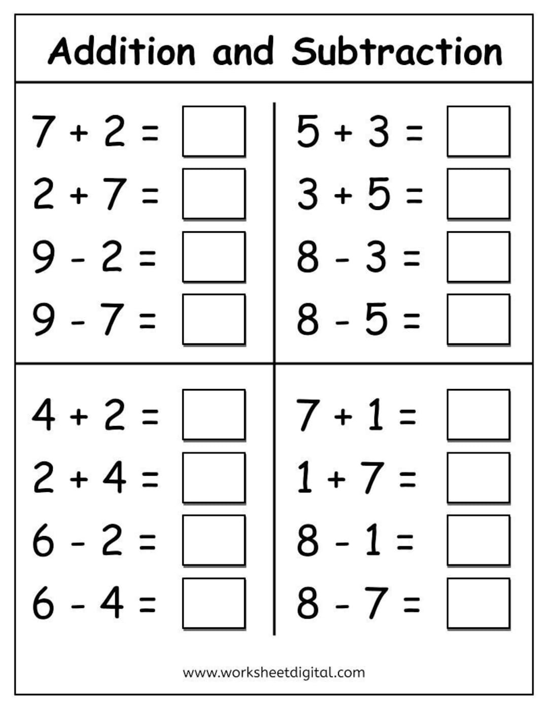 Kindergarten Addition Worksheets Grade 1 Math Worksheets Number Fact Family Addition Printable Adding Numbers Mathematics Worksheet Etsy Kindergarten Addition Worksheets Grade 1 Math Worksheets Number Fact Family Addition Printable Adding Numbers Mathematics Worksheet Etsy