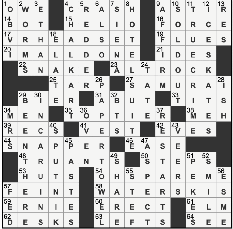 L A Times Crossword Corner Saturday January 4 2025 Rafael Musa