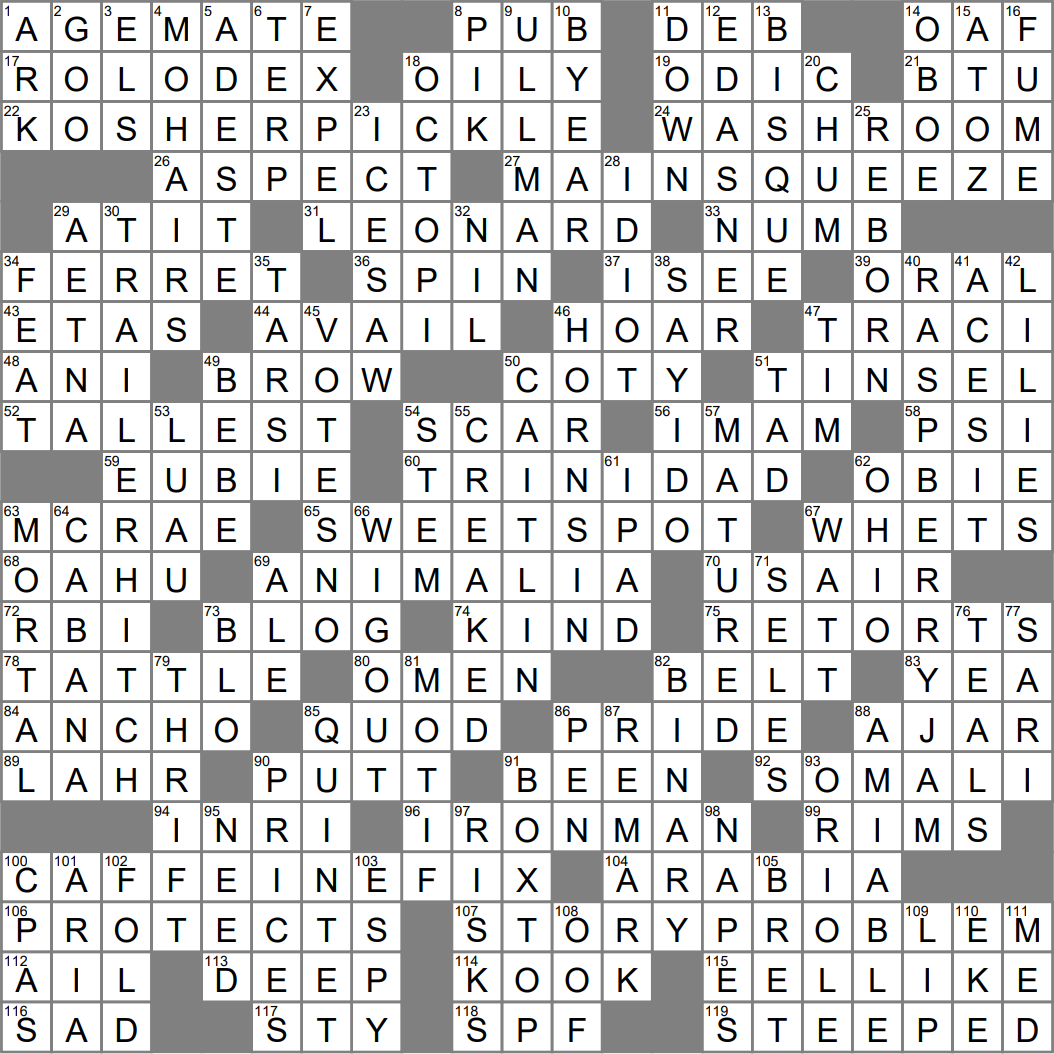 LA Times Crossword 9 Apr 23 Sunday LAXCrossword