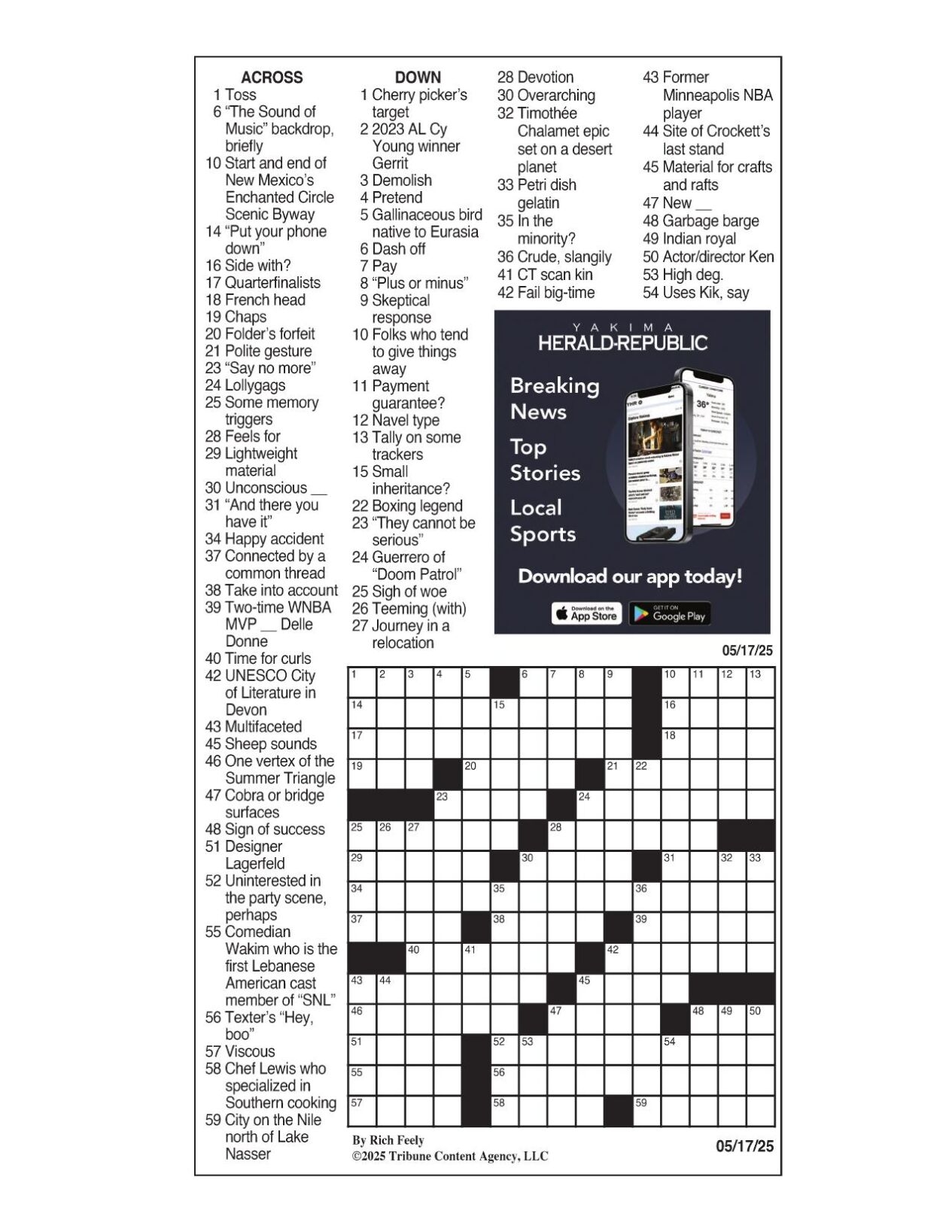 la times crossword answers may 4 2025