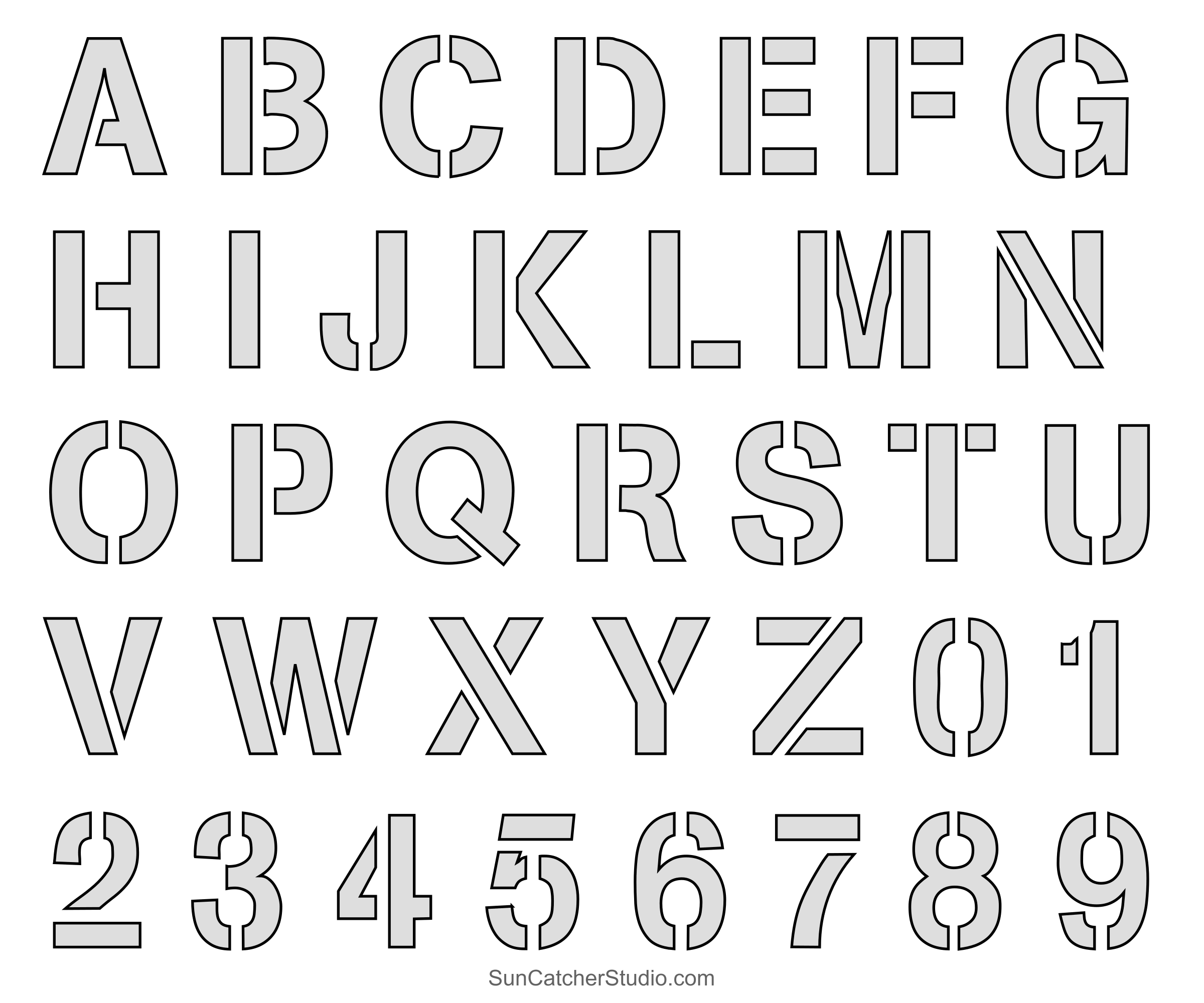 alphabet stencils free printable alphabet stencils free printable