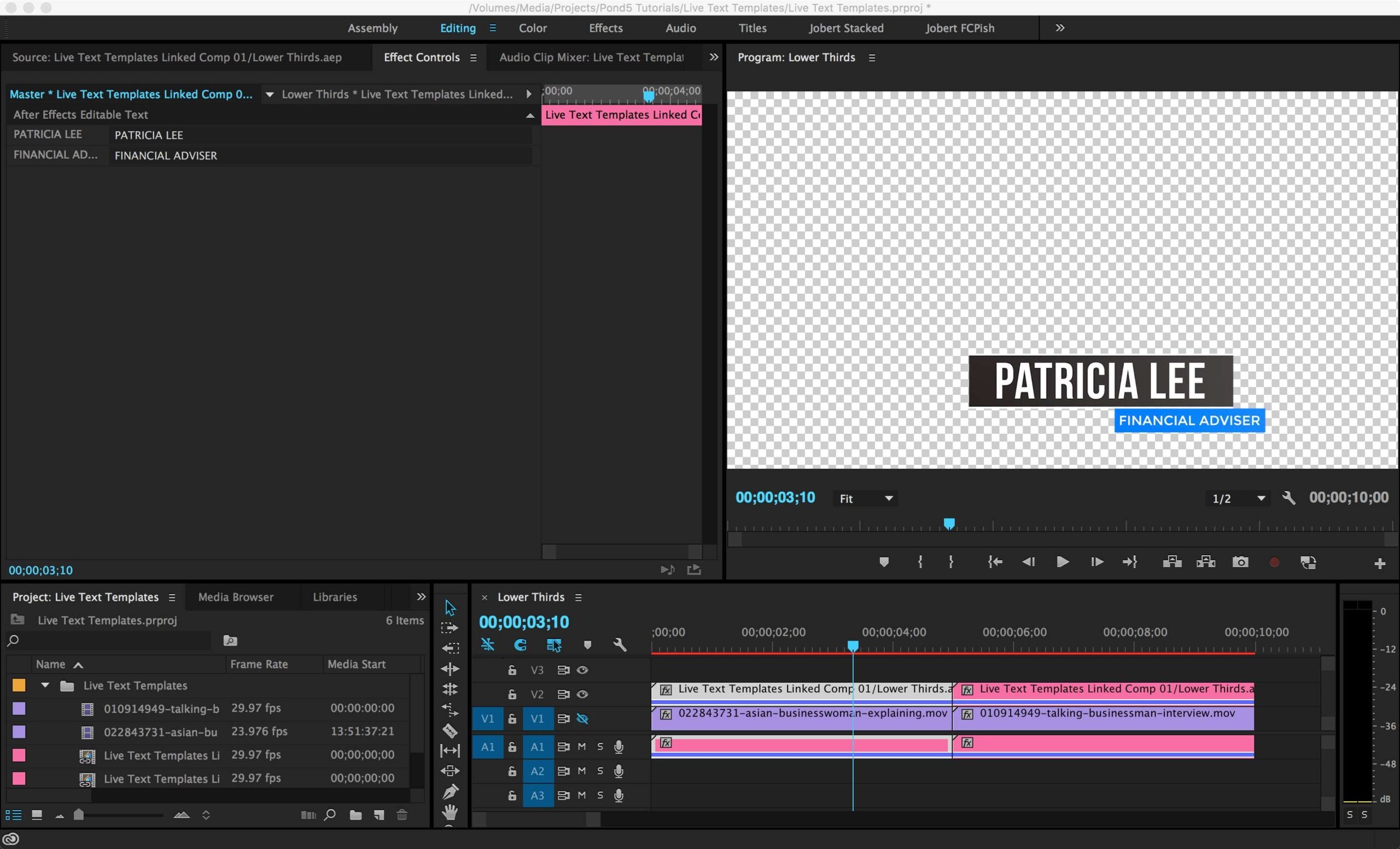 adobe premiere pro text message template