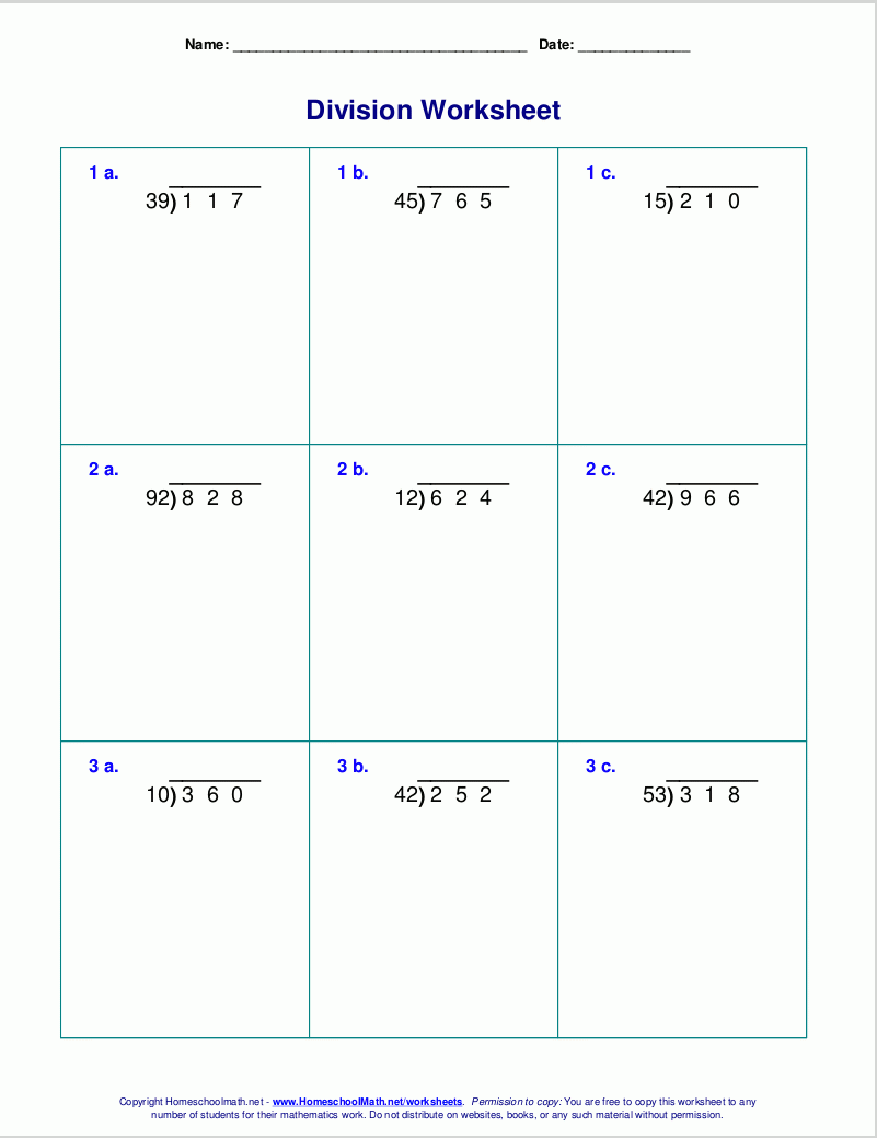 Long Division Worksheets For Grades 4 6 Long Division Worksheets For Grades 4 6
