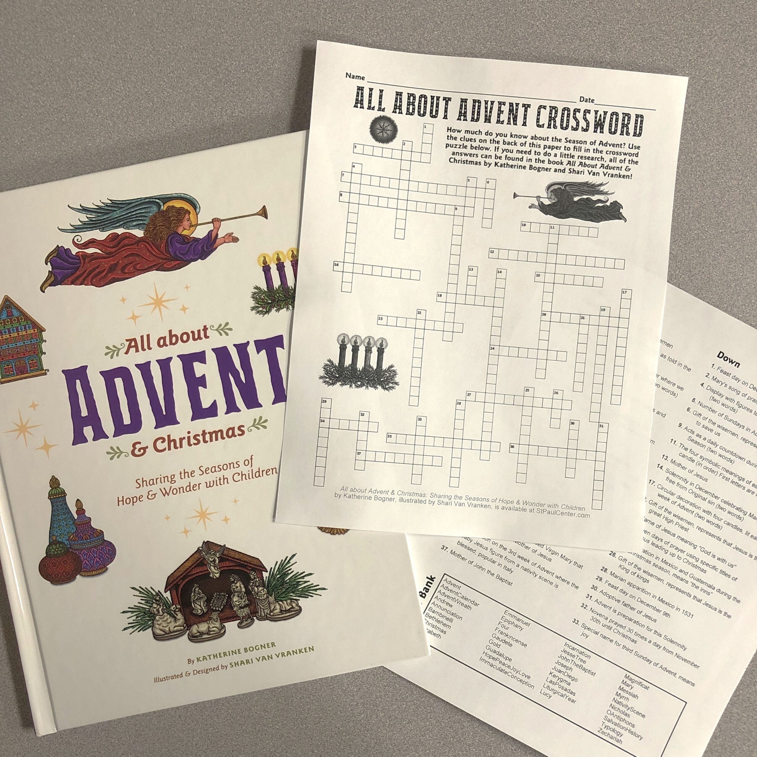 advent crossword puzzle printable