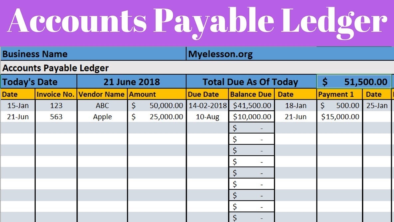 Make Accounts Payable Report In Excel YouTube