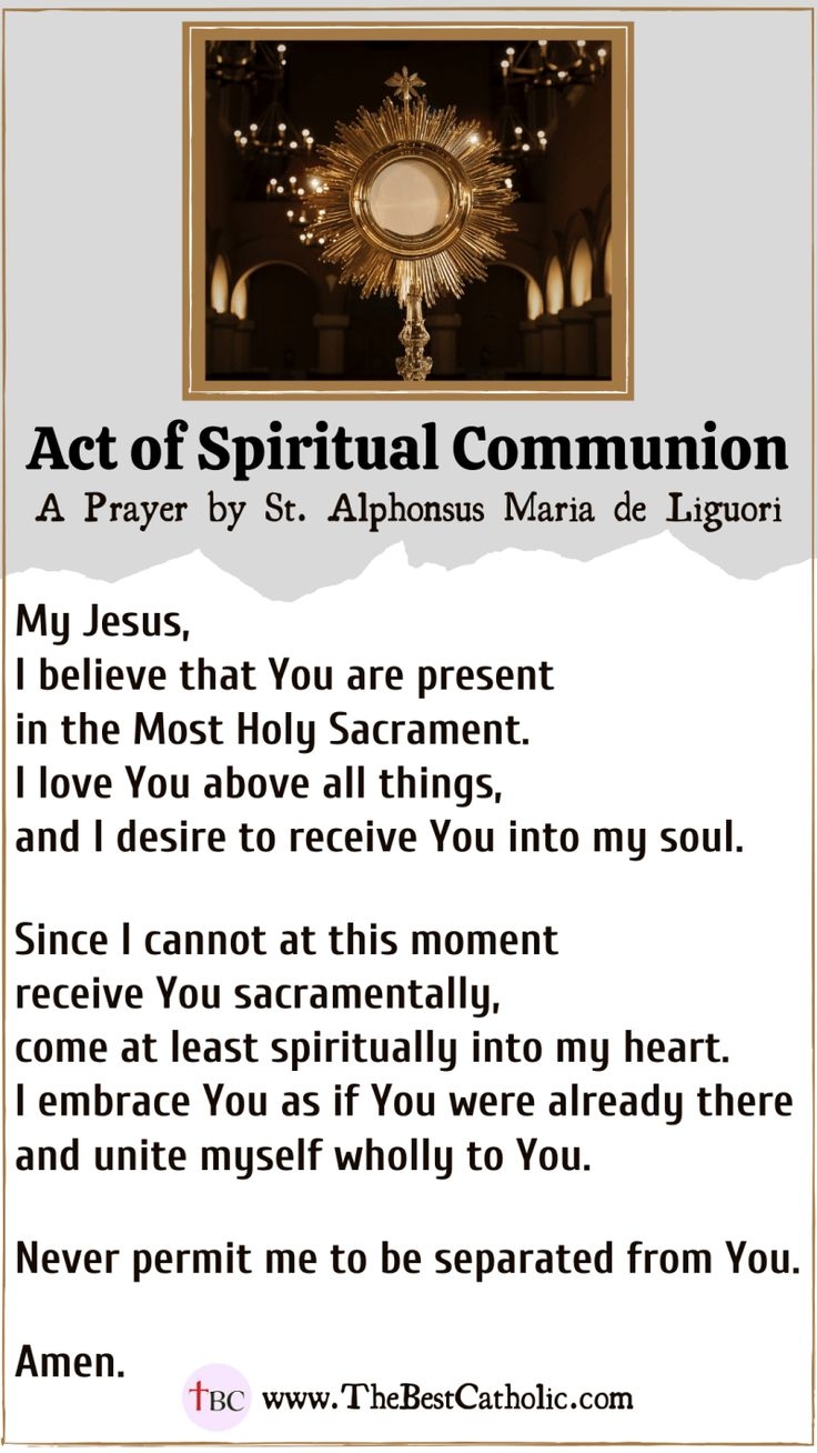 Make An Act Of Spiritual Communion