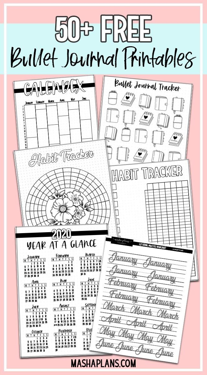 bullet journal printables free