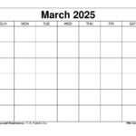 March 2025 Calendar Printable Templates More