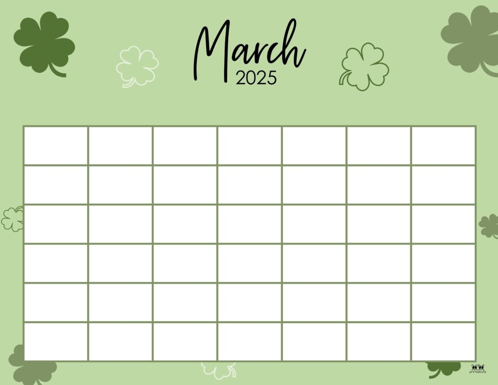 printable blank march 2025 calendar