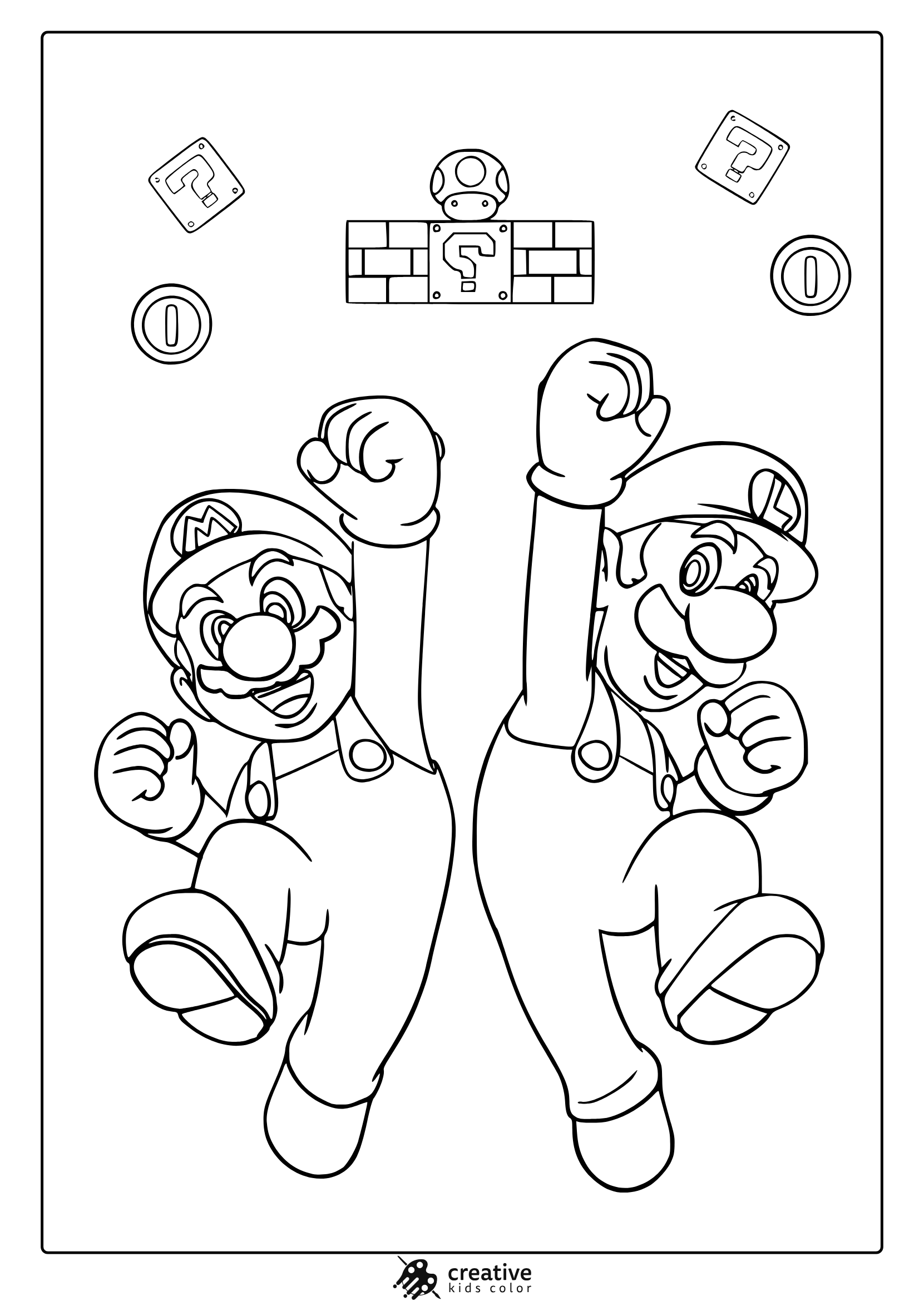 mario coloring pages free printable