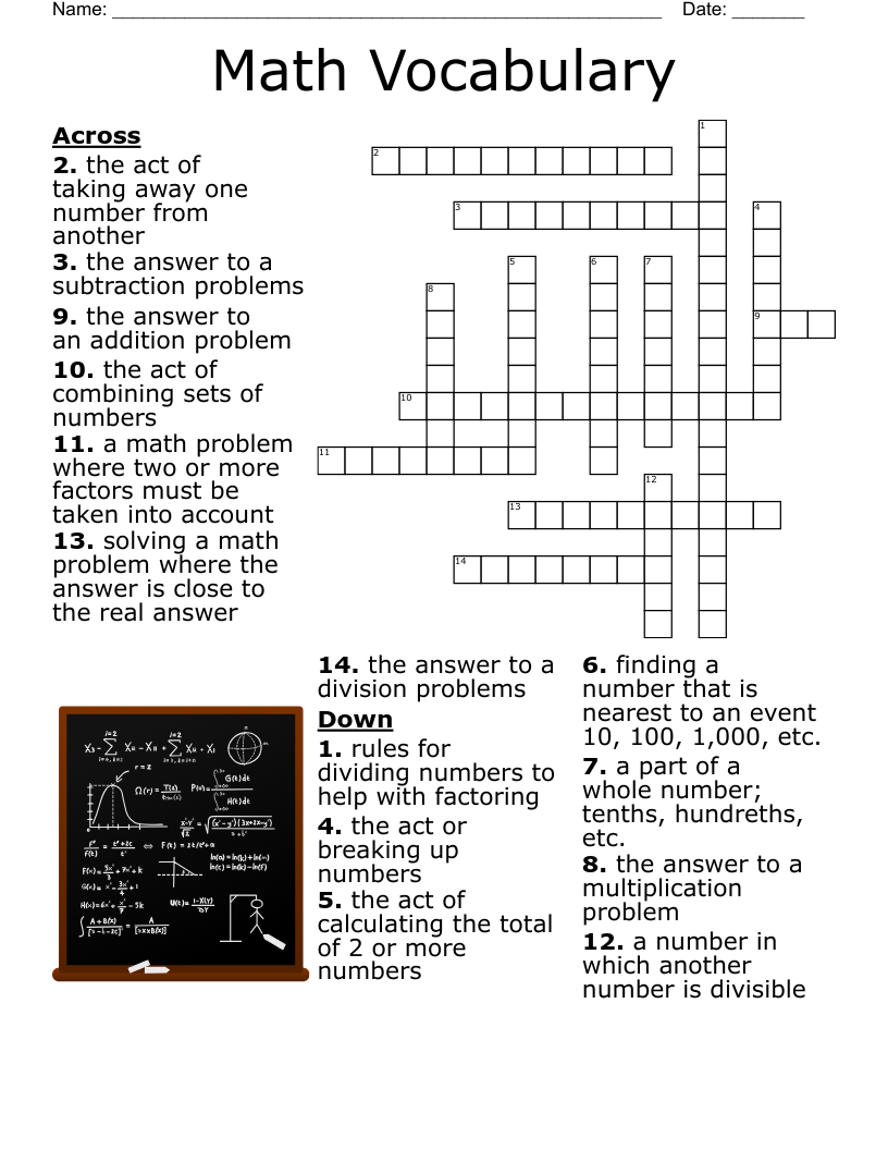 printable vocabulary crossword puzzles