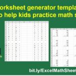 Math Worksheet Generator Template In Excel To Help Kids Practice Math Skills YouTube