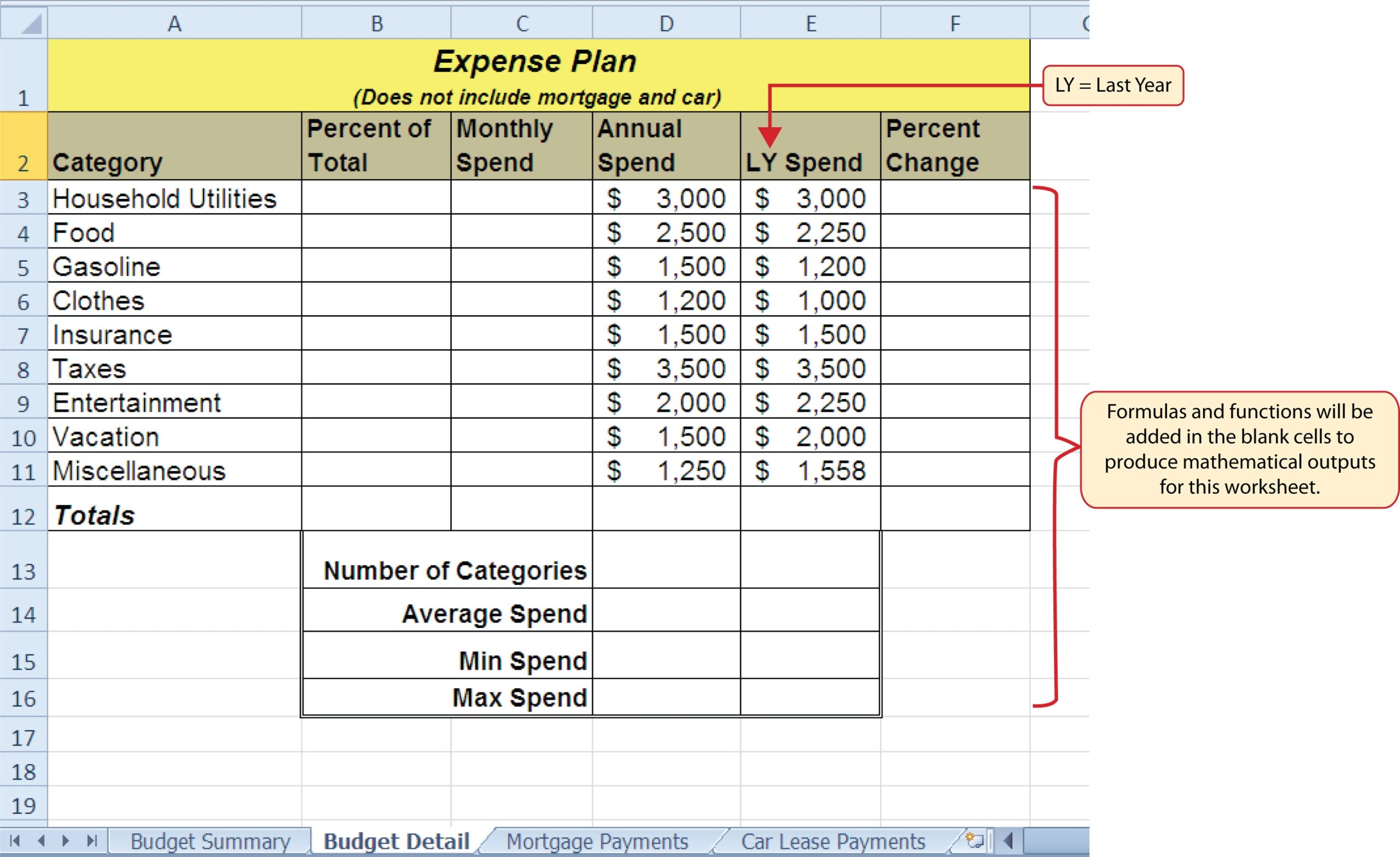 excel math worksheets
