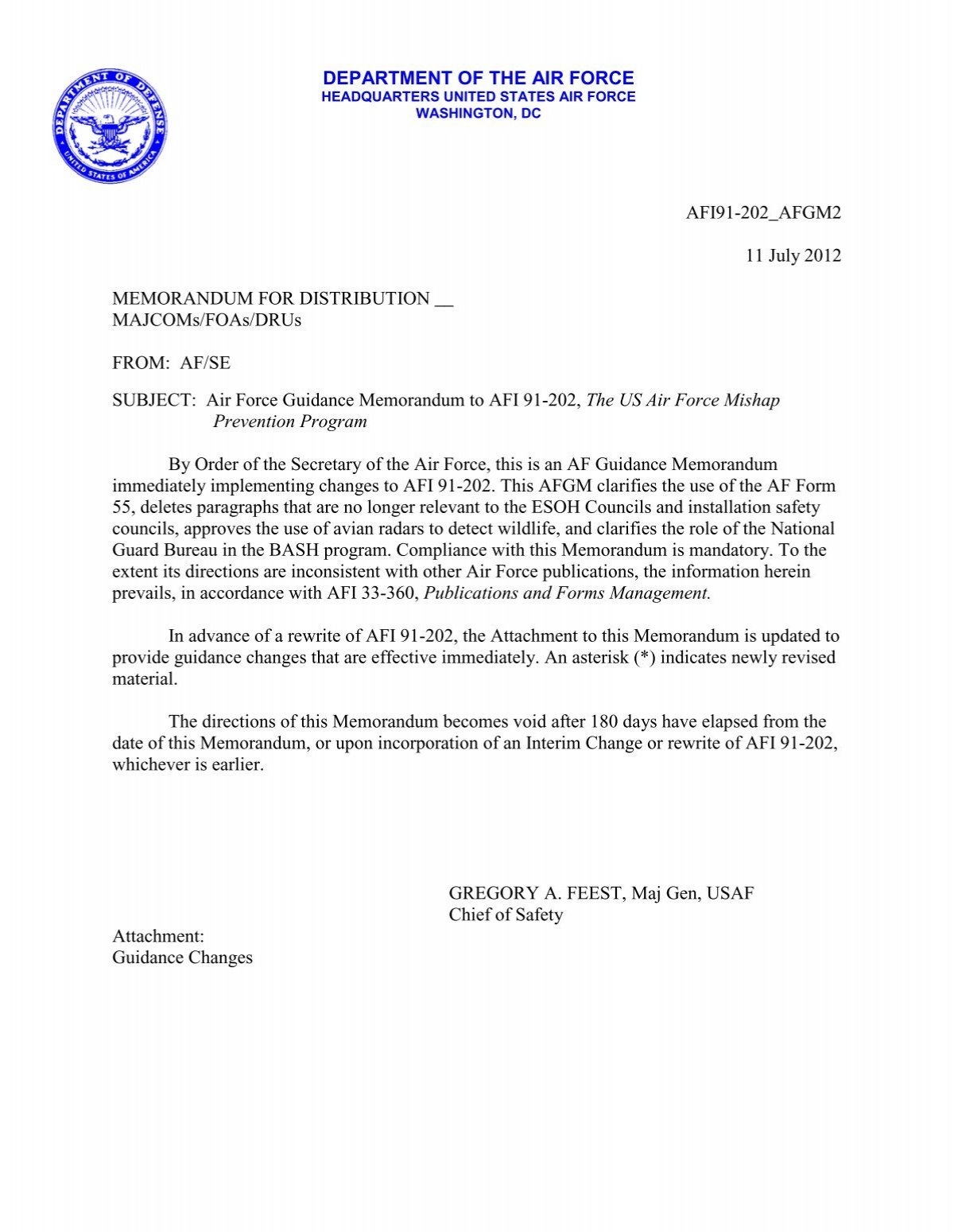 MEMORANDUM FOR A1 Air Force E Publishing