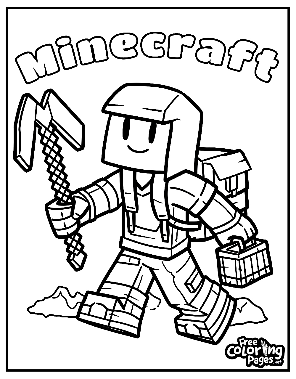 minecraft coloring pages free printable