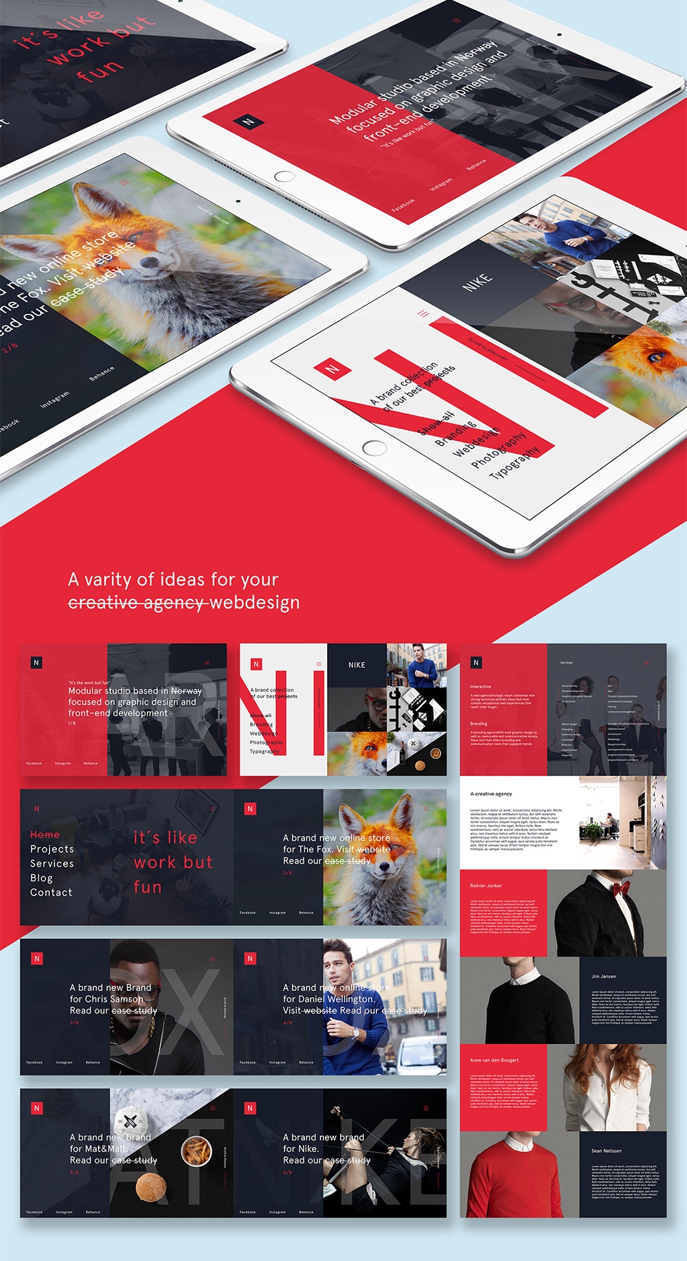 Modern Creative Agency Website Template Free PSD Download PSD
