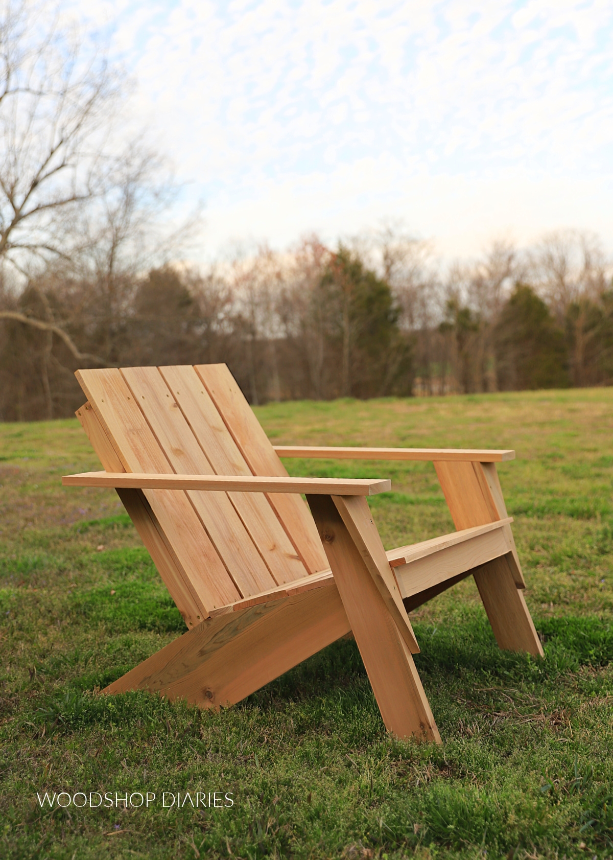 Modern DIY Adirondack Chair PRINTABLE BUILDING PLANS