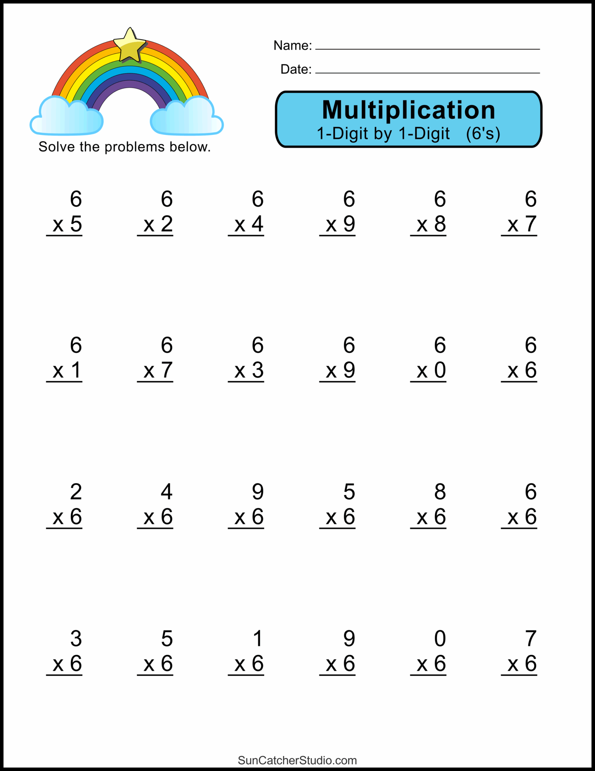 multiplication worksheets grade 6
