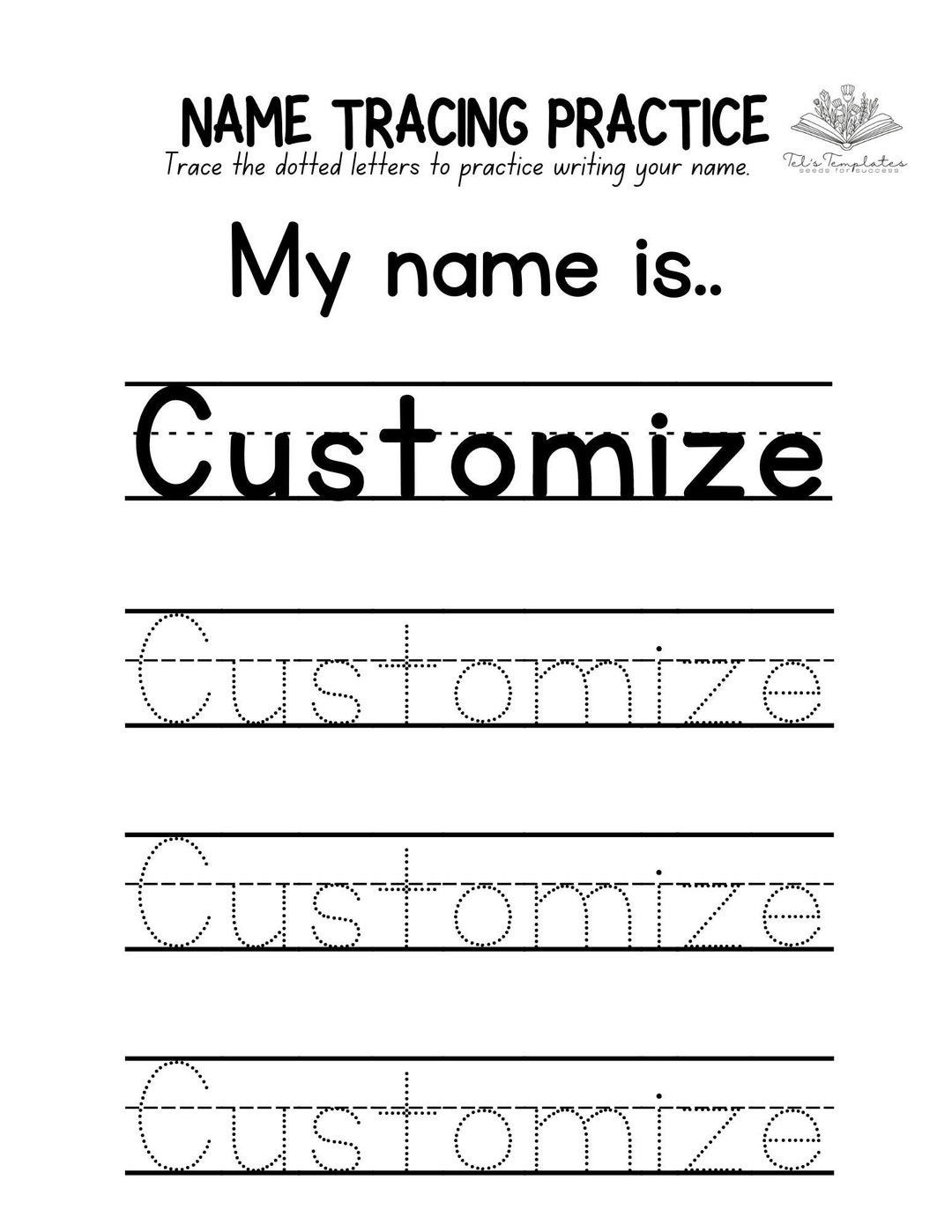 printable name tracing worksheets