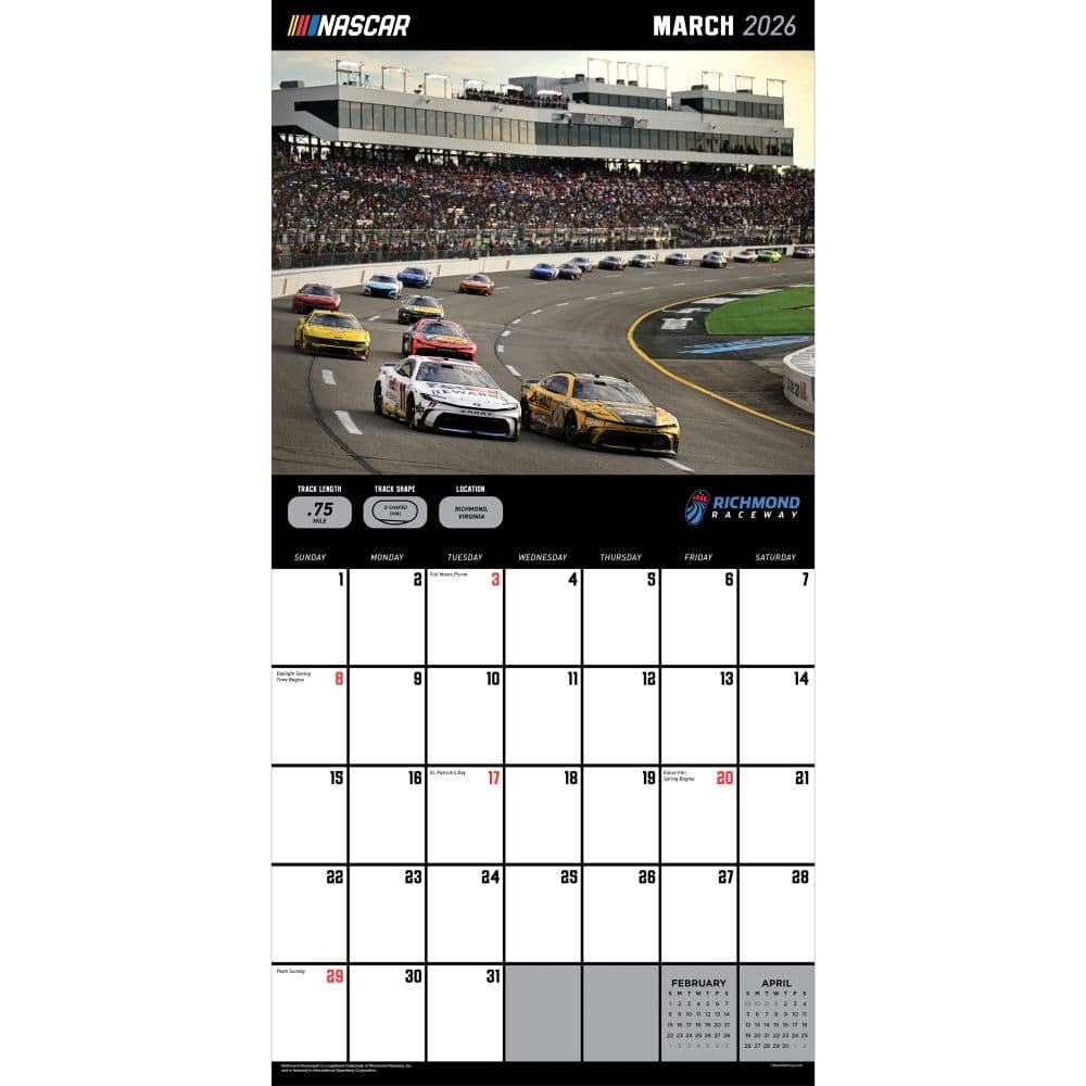 Nascar Tracks 2026 Wall Calendar Calendars