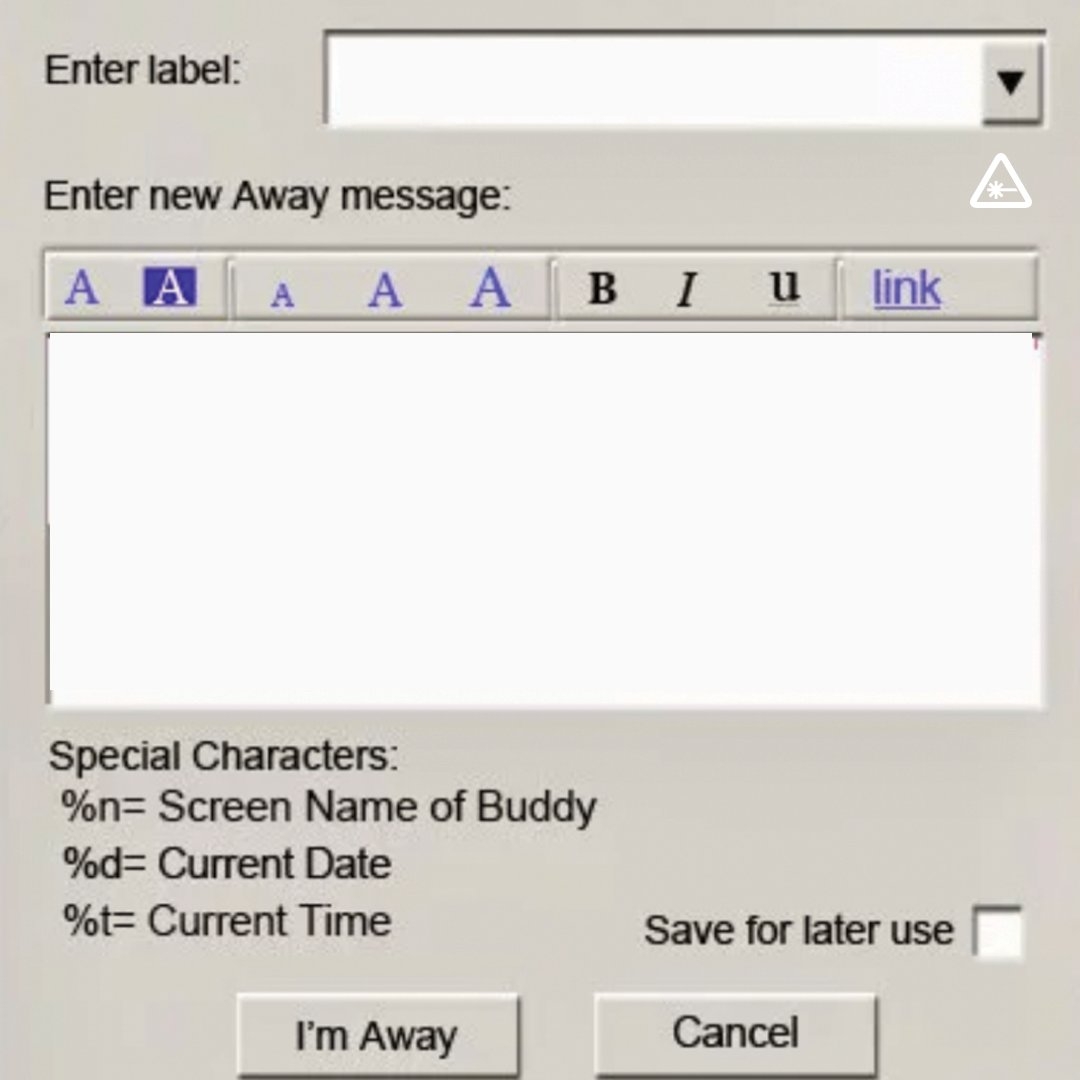 aim away message template